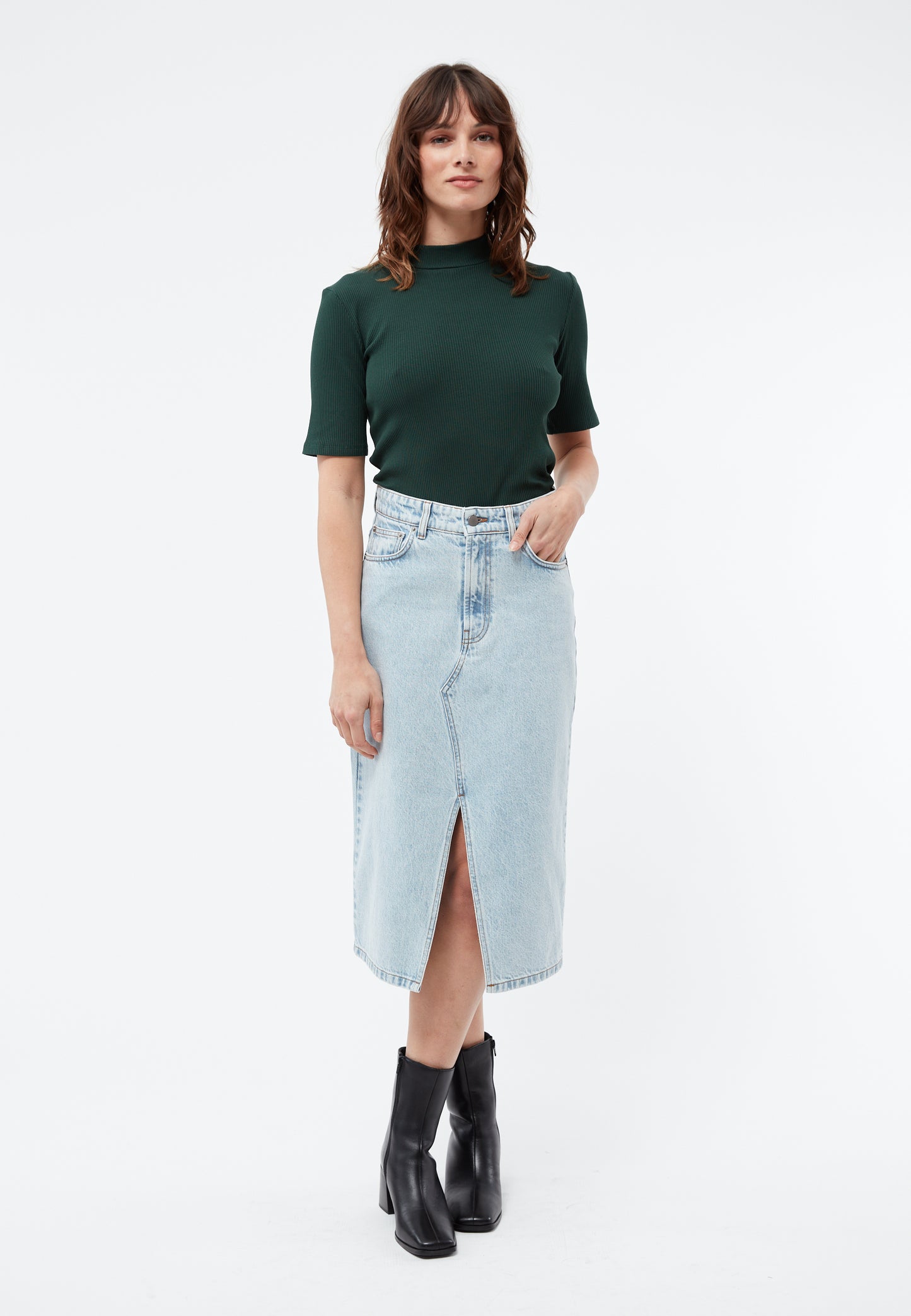GIVN - GBKarlotta Skirt Light Blue - WERTE FREUNDE