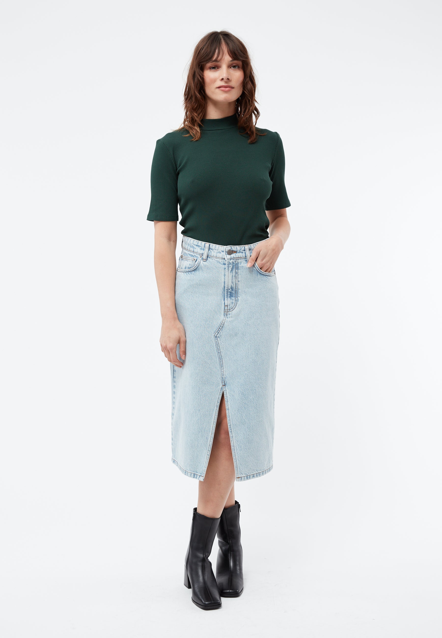 GIVN - GBKarlotta Skirt Light Blue - WERTE FREUNDE
