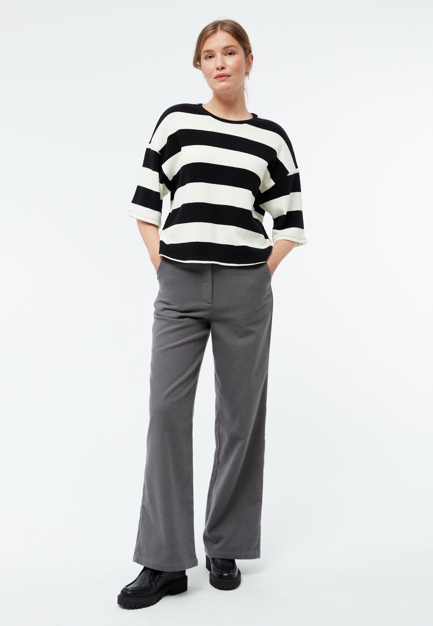 GIVN - GBSelma Off White / Black (Stripes) - WERTE FREUNDE