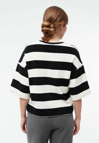 GIVN - GBSelma Off White / Black (Stripes) - WERTE FREUNDE