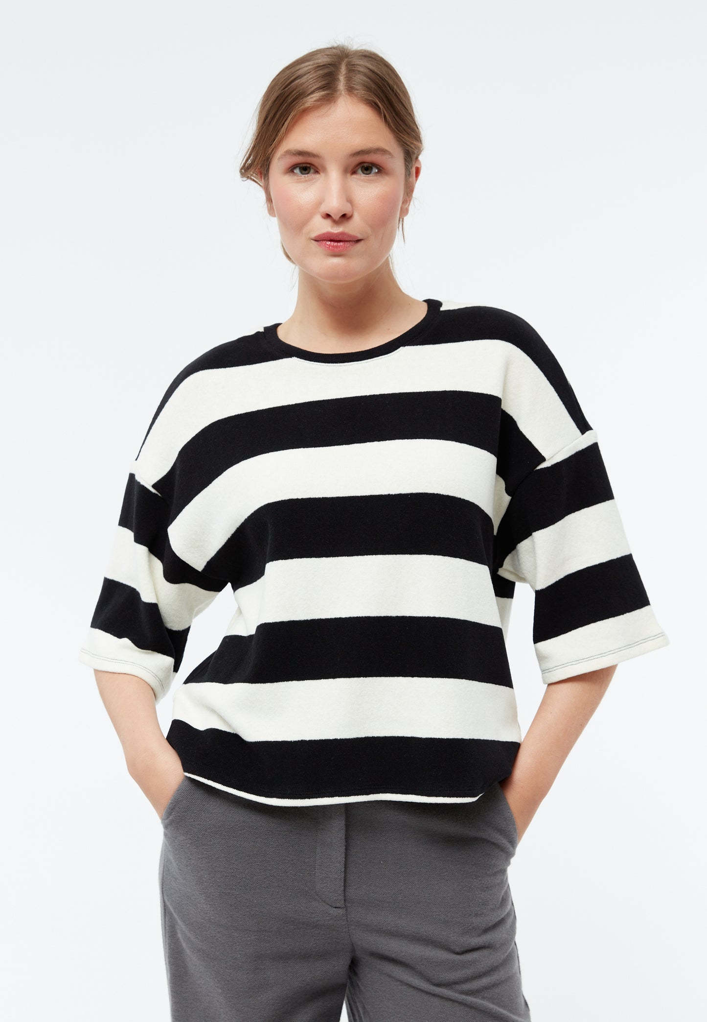 GIVN - GBSelma Off White / Black (Stripes) - WERTE FREUNDE