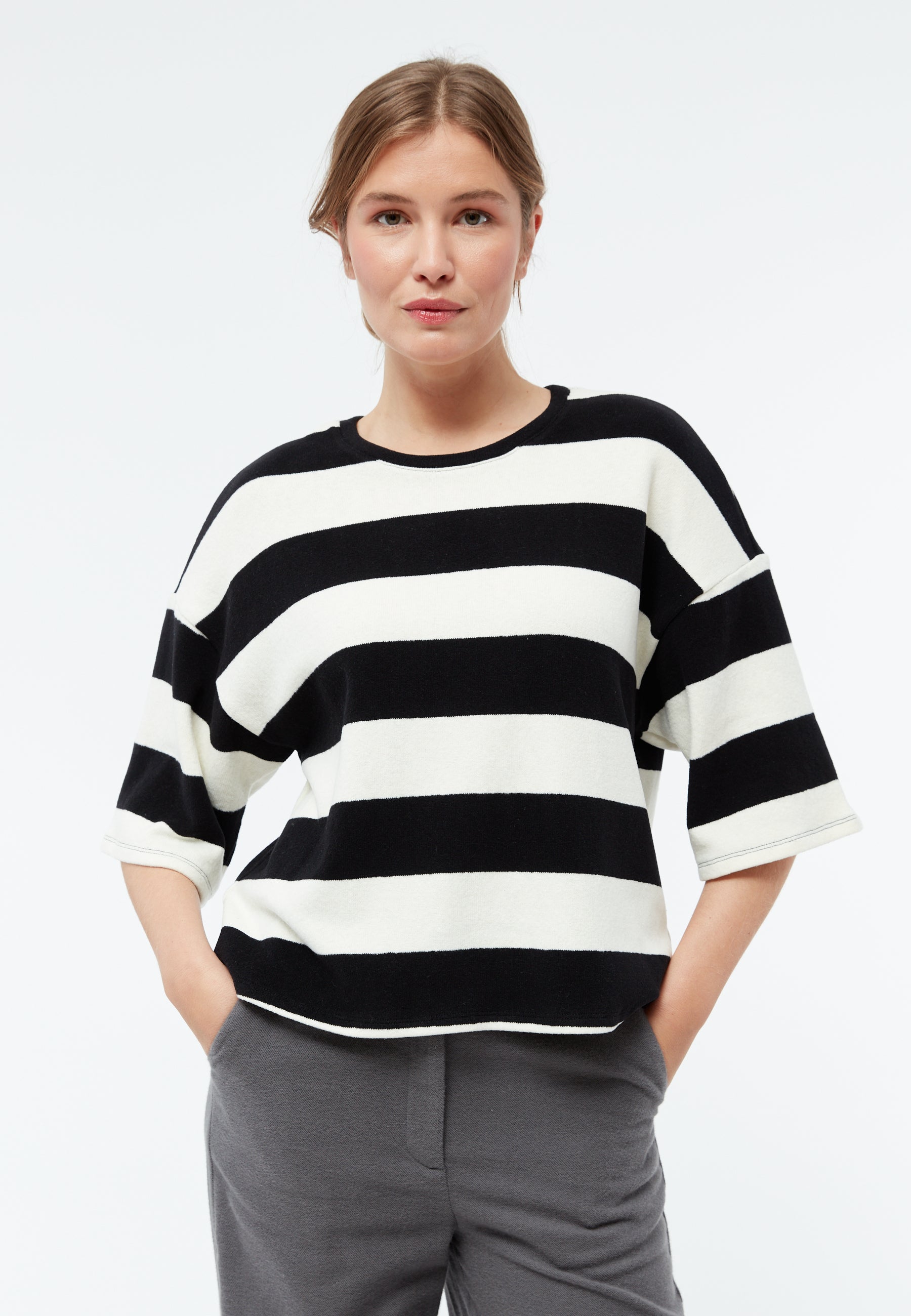 GIVN - GBSelma Off White / Black (Stripes) - WERTE FREUNDE