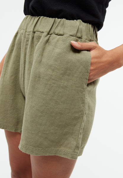 GIVN - GBClementine Shorts Faded Olive (Linen) - WERTE FREUNDE