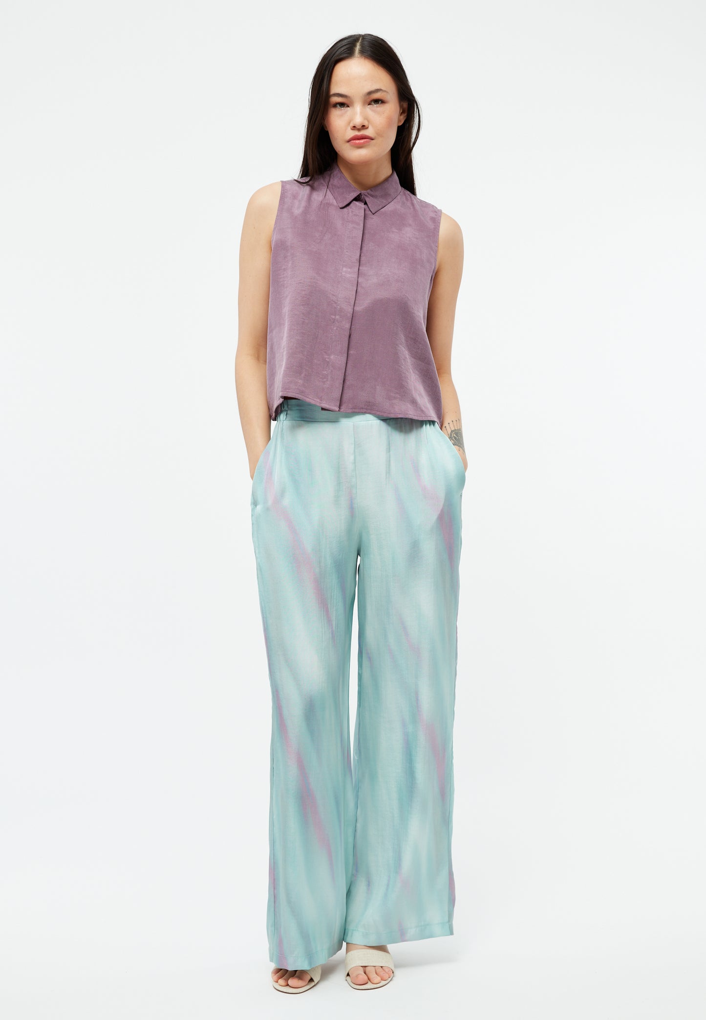 GIVN - GBXenia Blouse English Violet (Tencel) - WERTE FREUNDE