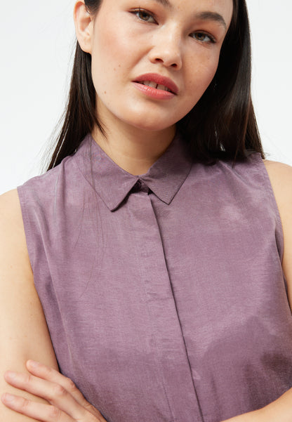 GIVN - GBXenia Blouse English Violet (Tencel) - WERTE FREUNDE