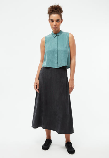 GIVN - GBXenia Blouse Graphite Green (Tencel) - WERTE FREUNDE