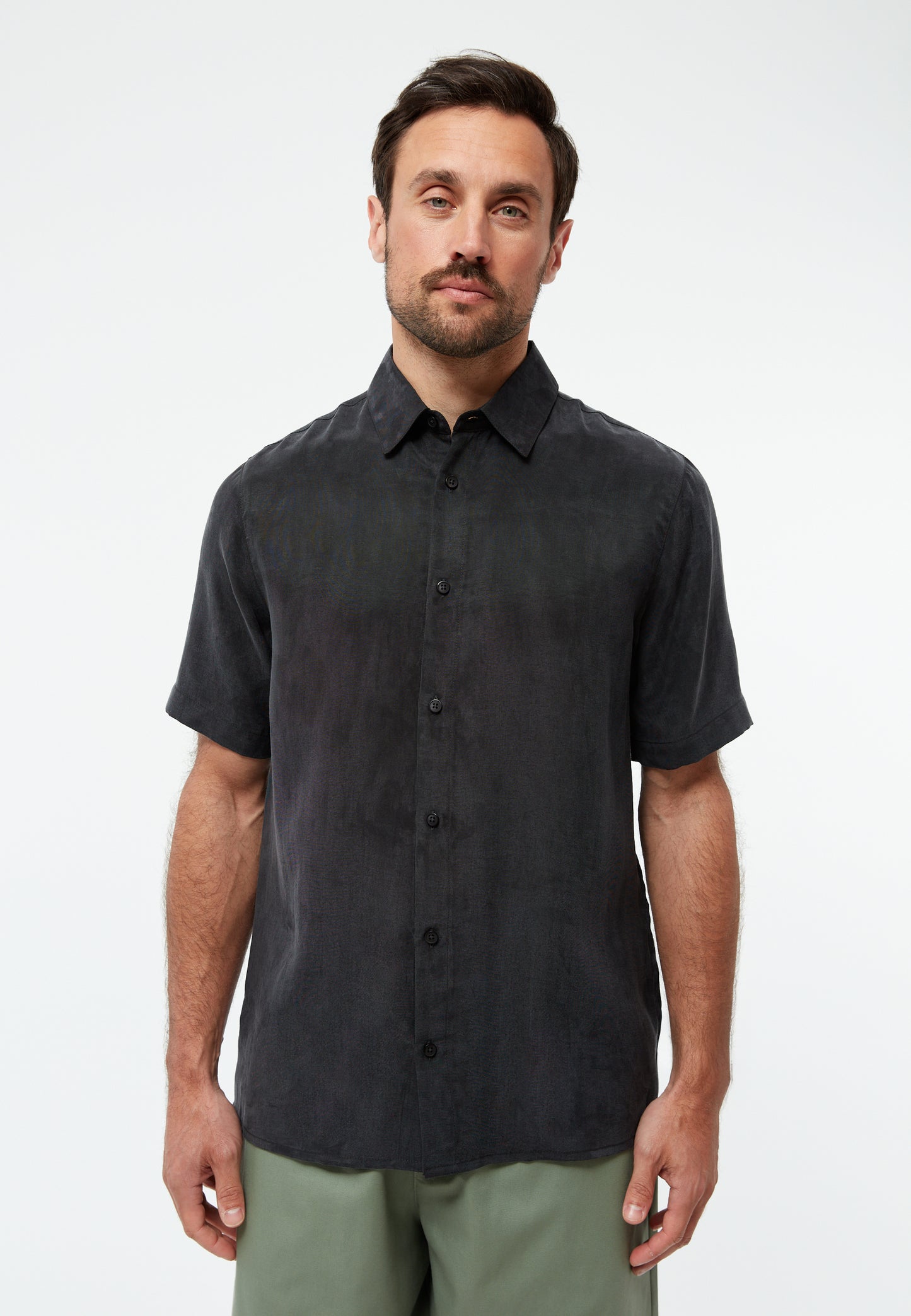 GIVN - GBKoda Buttoned Shirt Black (Tencel) - WERTE FREUNDE