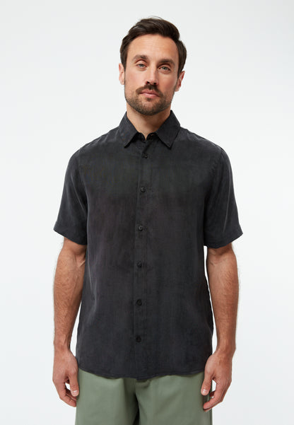 GIVN - GBKoda Buttoned Shirt Black (Tencel) - WERTE FREUNDE