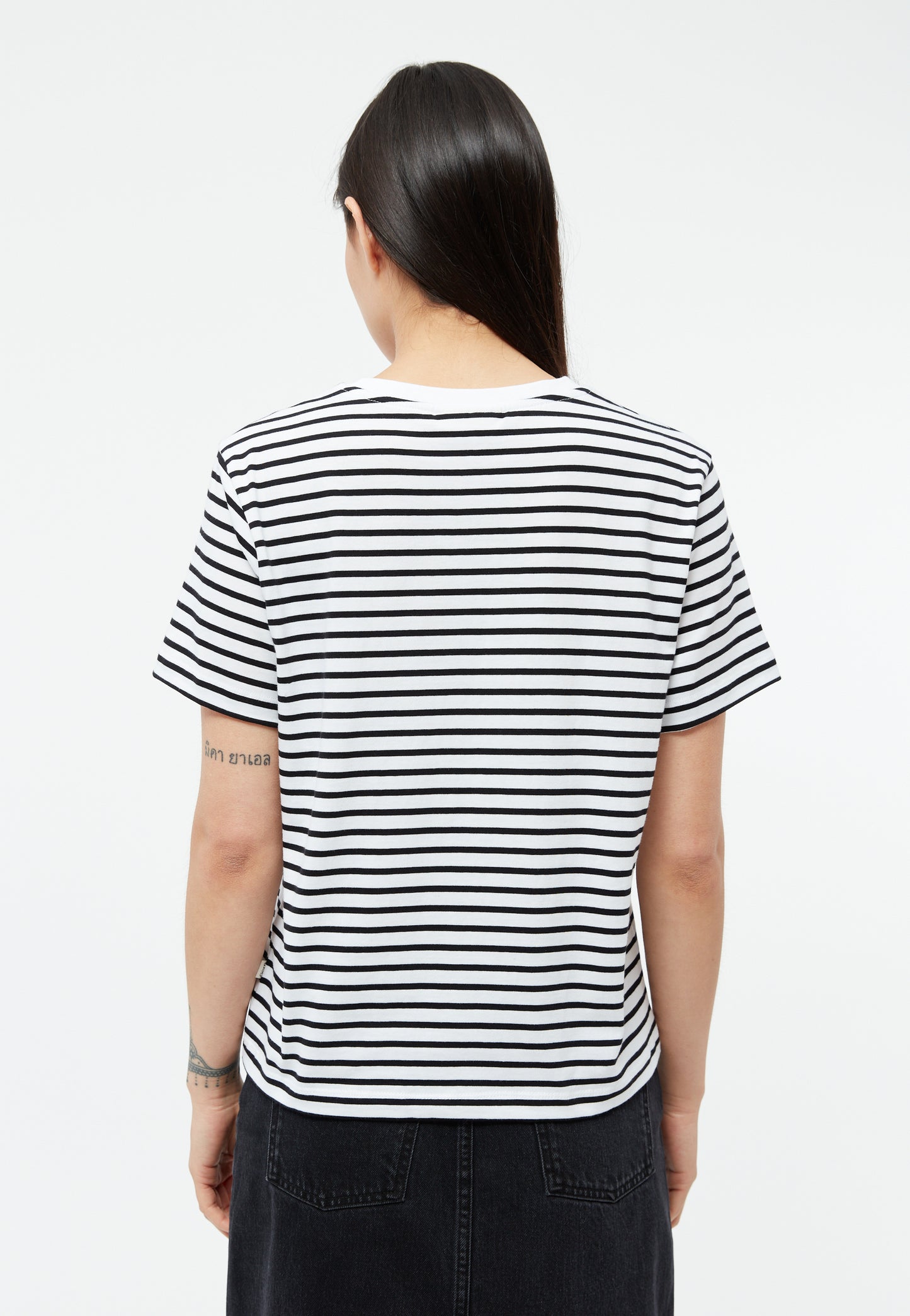 GIVN - GBJulia (Heart) T-Shirt Black / White (Stripes) - WERTE FREUNDE