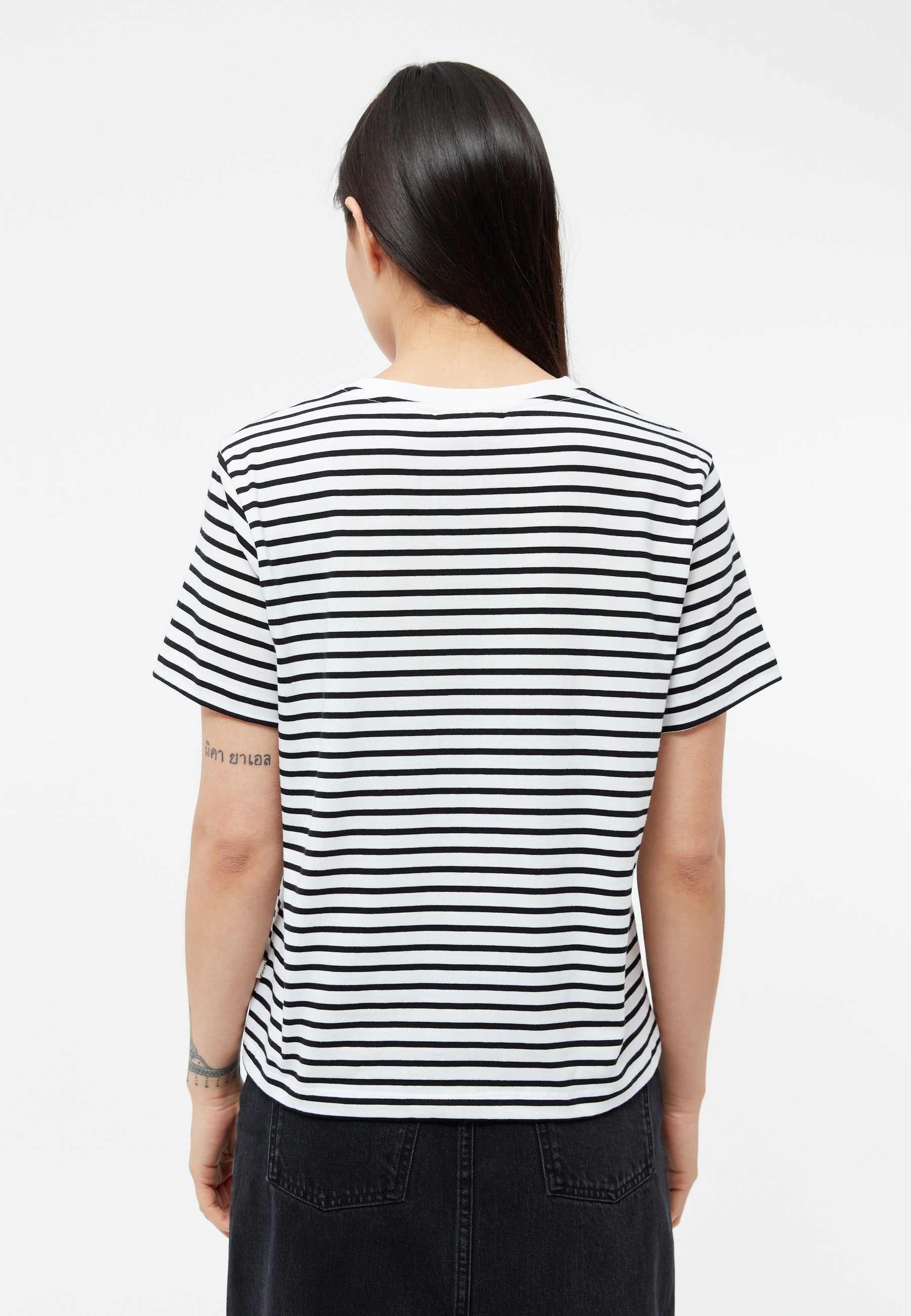 GIVN - GBJulia (Heart) T-Shirt Black / White (Stripes) - WERTE FREUNDE
