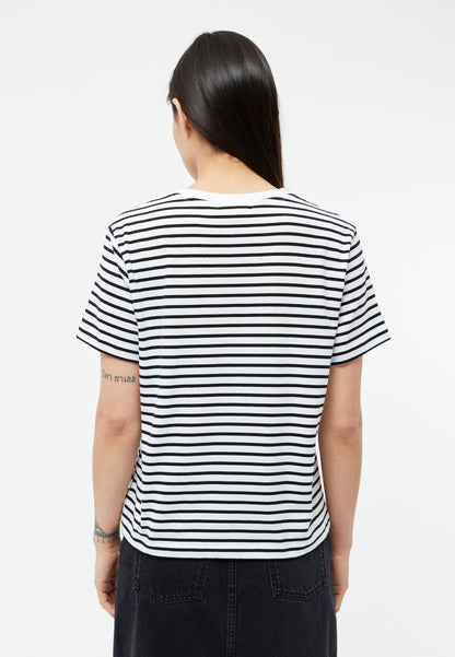 GIVN - GBJulia (Heart) T-Shirt Black / White (Stripes) - WERTE FREUNDE