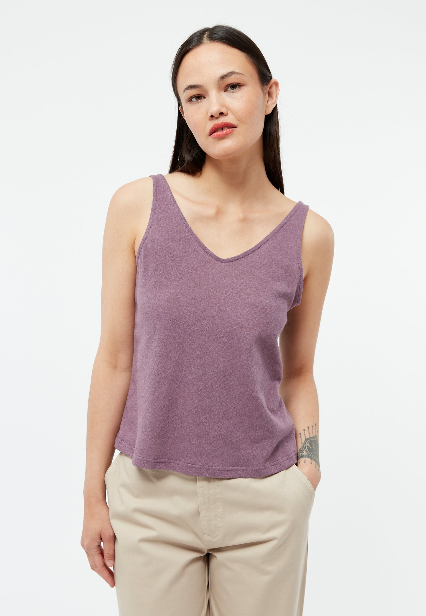 GIVN - GBJette Top English Violet (Linen) - WERTE FREUNDE
