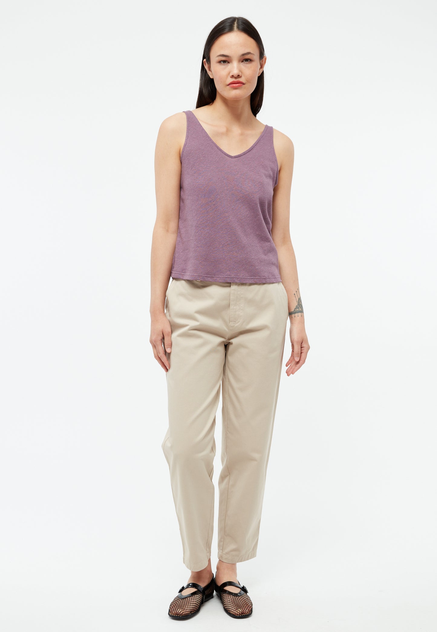 GIVN - GBJette Top English Violet (Linen) - WERTE FREUNDE