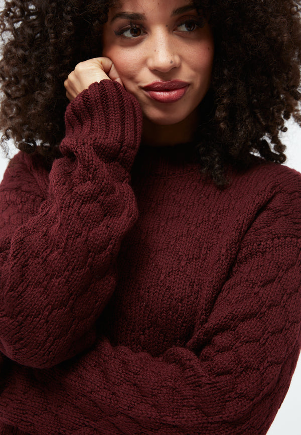 GIVN - Justine Sweater Burgundy (Merino)