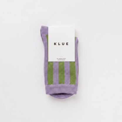 KLUE - Bambussocken Retro Bellagios Lavendel und Olive