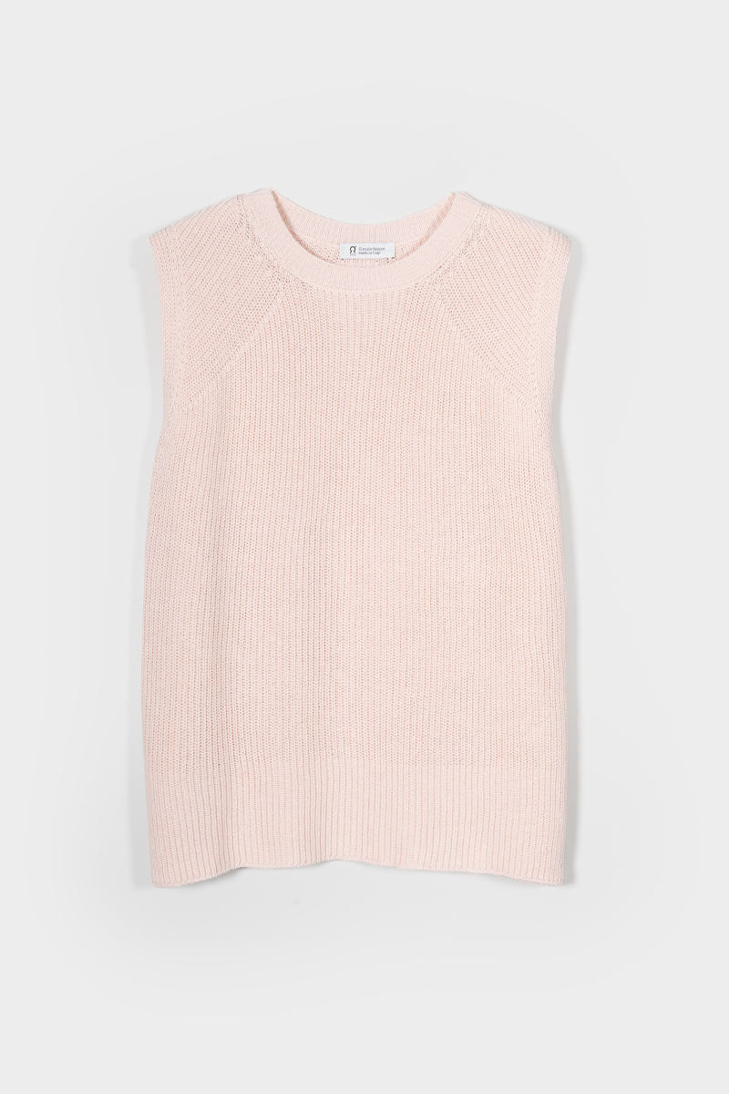 Rifo - Adelaide Women's Recycled Cotton Gilet Pink Tulle - WERTE FREUNDE