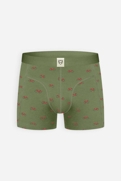 A-dam - Boxer Brief Print Green Bikes