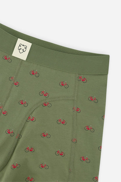 A-dam - Boxer Brief Print Green Bikes