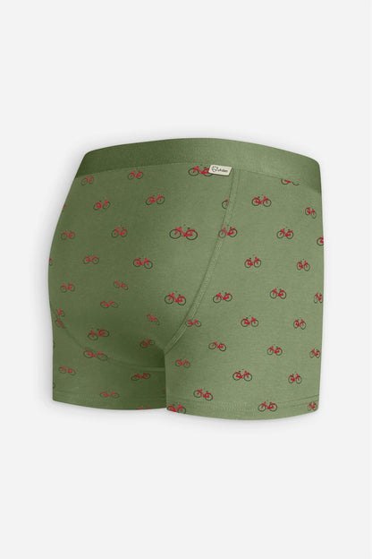 A-dam - Boxer Brief Print Green Bikes