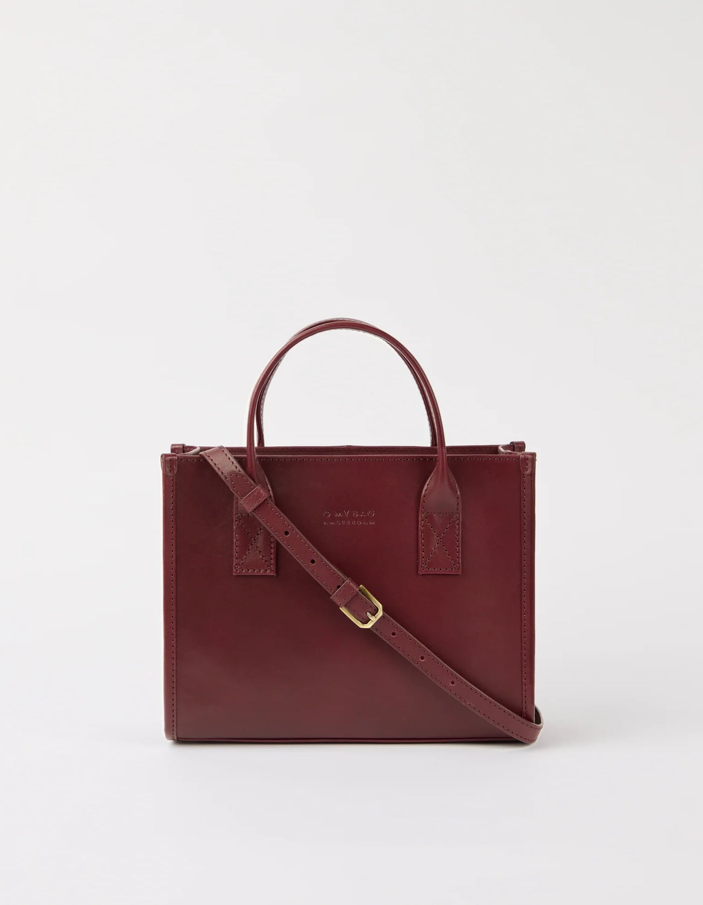 O MY BAG - Jackie Midi - Dark Cherry Classic Leather - WERTE FREUNDE