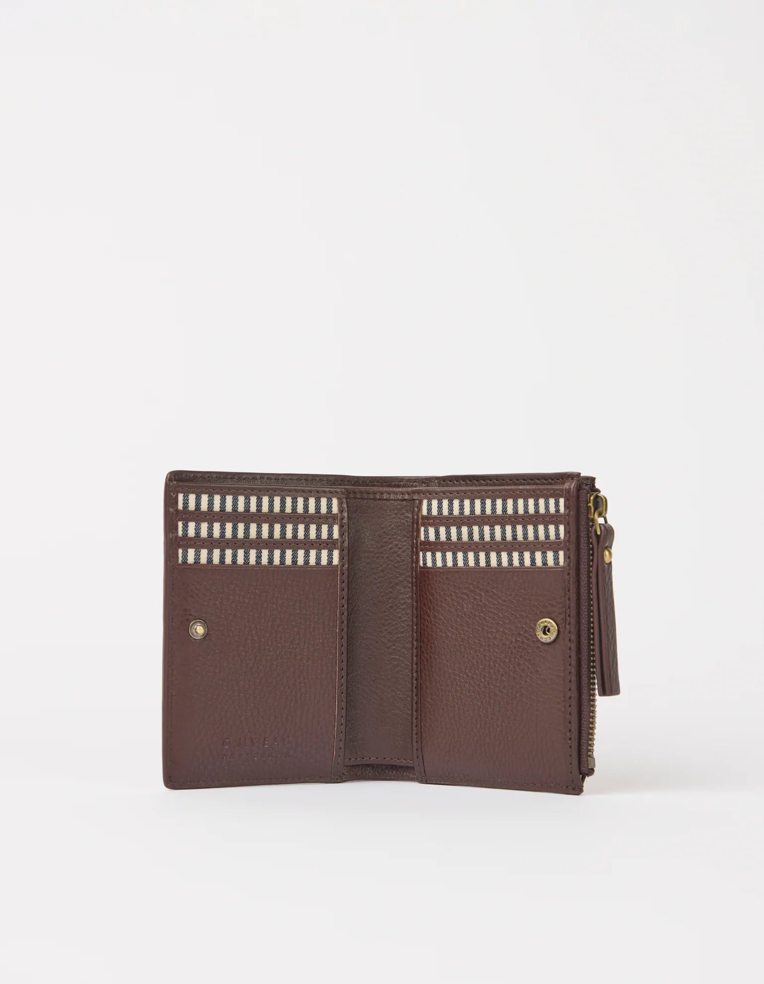 O MY BAG - Jamie Wallet Woven Chocolate Woven Soft Grain Leather - WERTE FREUNDE