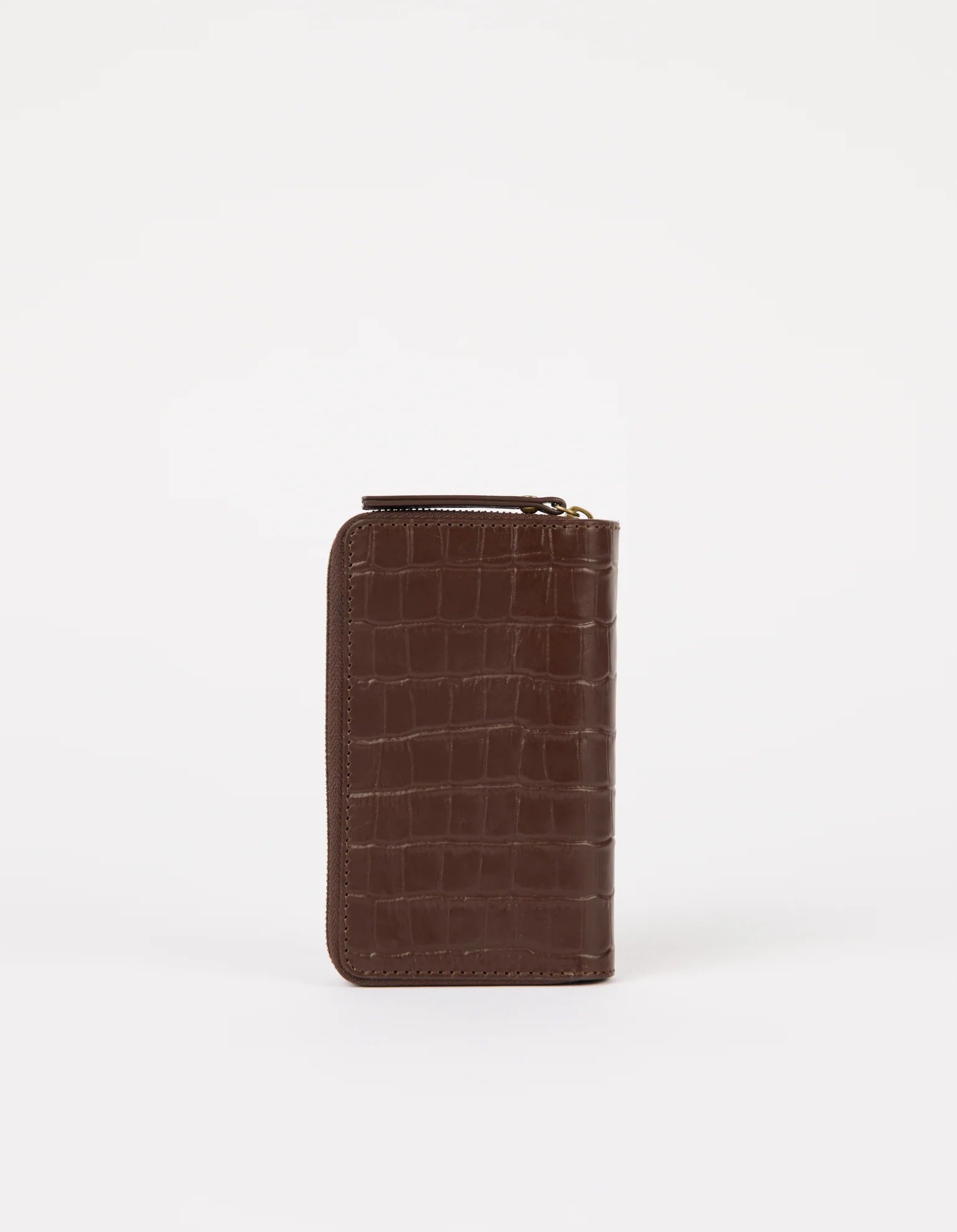 O MY BAG - Jett Wallet - Chocolate Croco Print Leather - WERTE FREUNDE