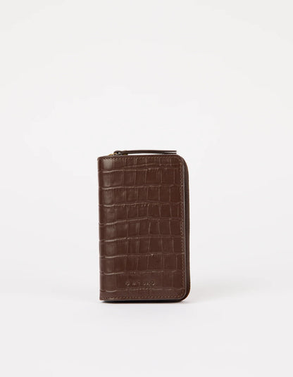 O MY BAG - Jett Wallet - Chocolate Croco Print Leather - WERTE FREUNDE