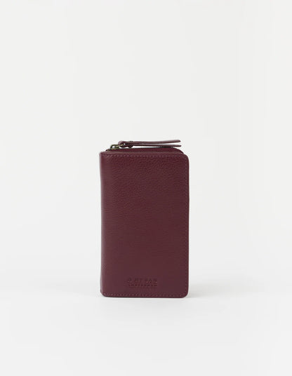 O MY BAG - Jett Wallet Soft Grain Leather Dark Cherry