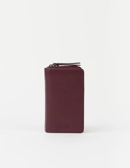 O MY BAG - Jett Wallet Soft Grain Leather Dark Cherry