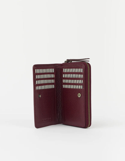 O MY BAG - Jett Wallet Soft Grain Leather Dark Cherry