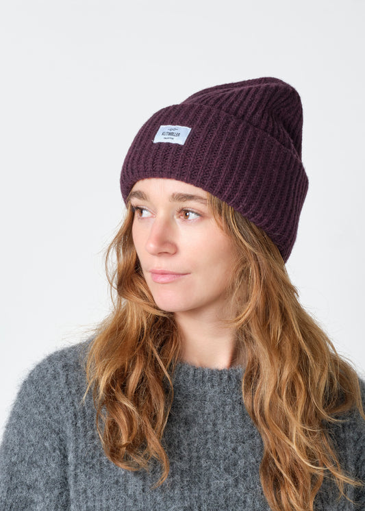 Klitmøller - Wide rib beanie Burgundy
