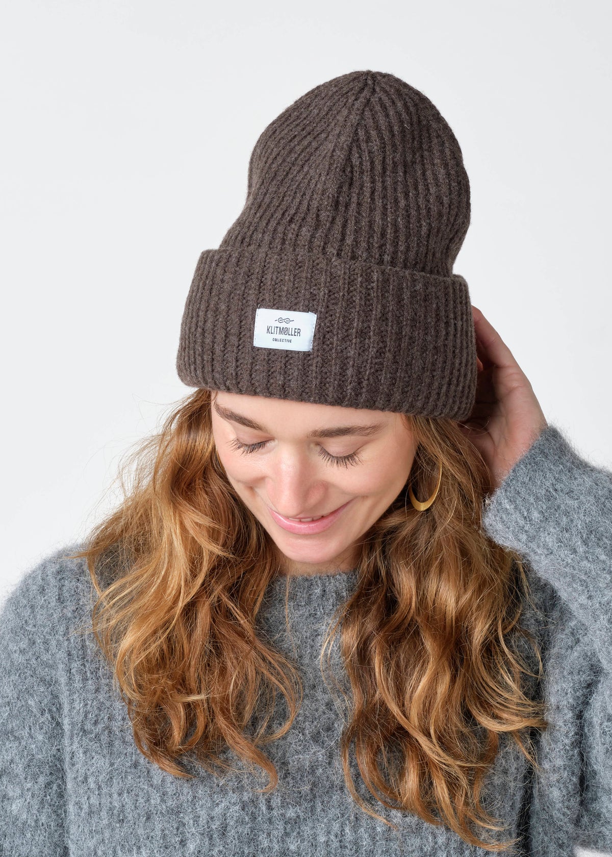 Klitmøller - Wide rib beanie Taupe