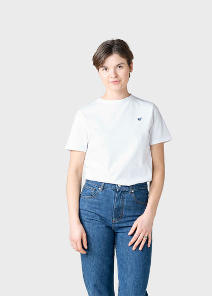 Klitmøller - Heart tee White - WERTE FREUNDE