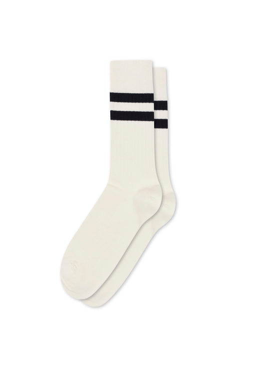 Klitmøller - Retro cotton sock Cream/navy - WERTE FREUNDE