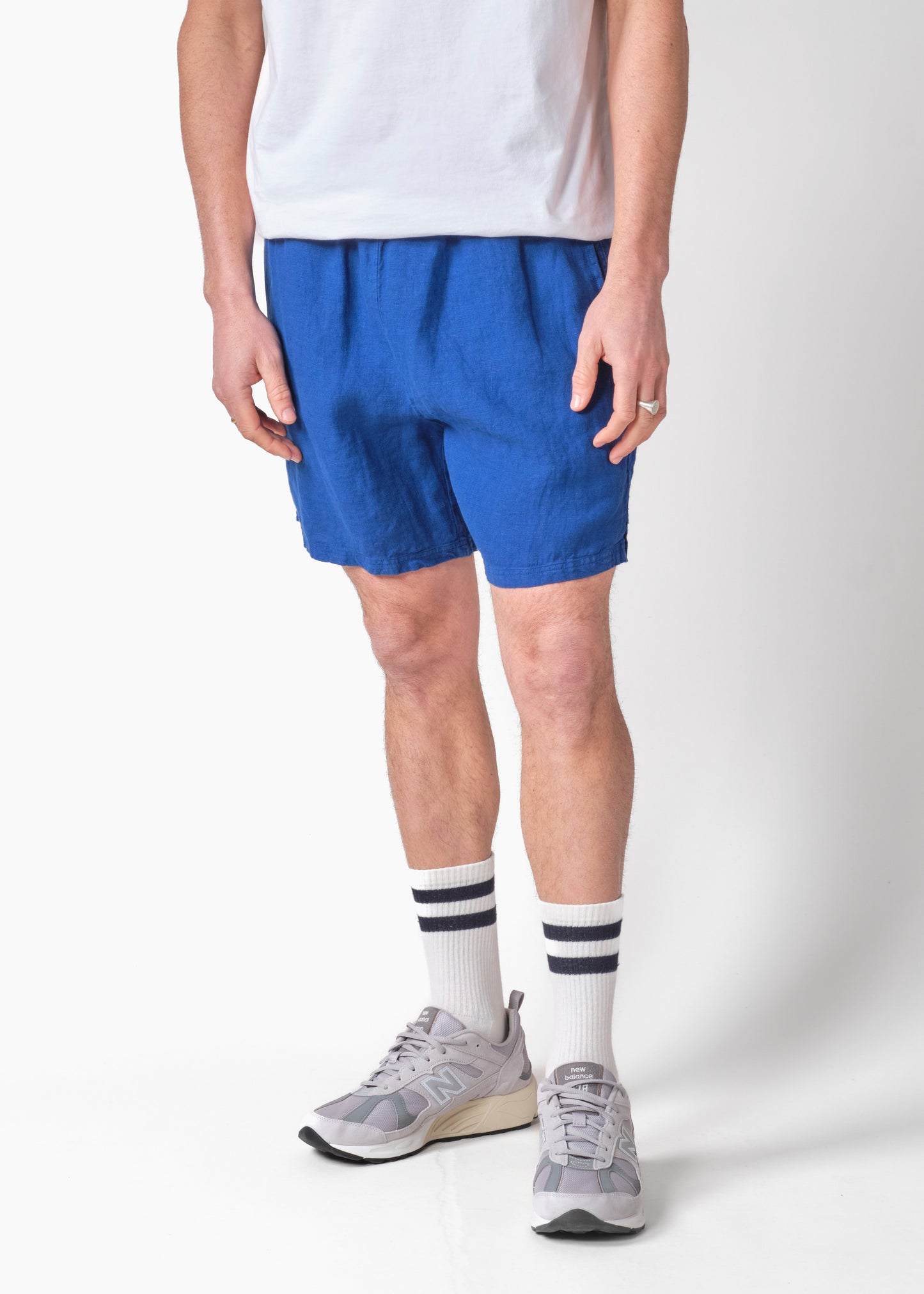 Klitmøller - Bertram linen shorts Surf blue - WERTE FREUNDE