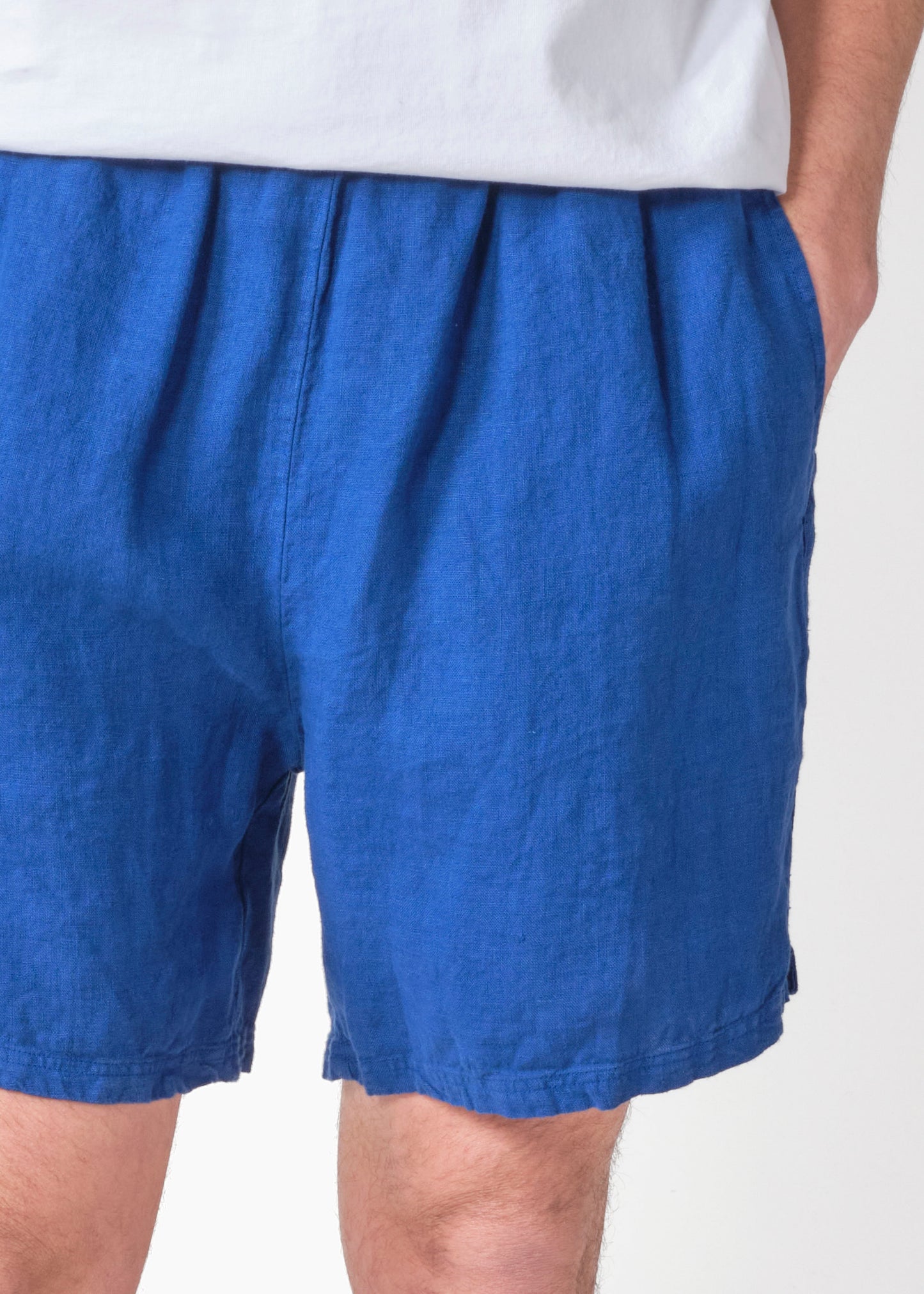 Klitmøller - Bertram linen shorts Surf blue - WERTE FREUNDE
