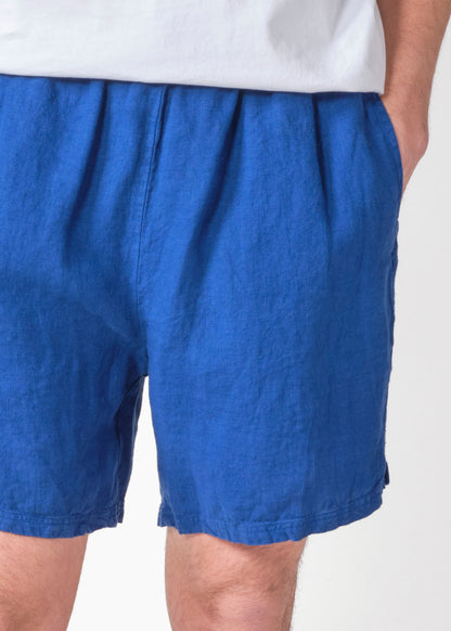 Klitmøller - Bertram linen shorts Surf blue - WERTE FREUNDE