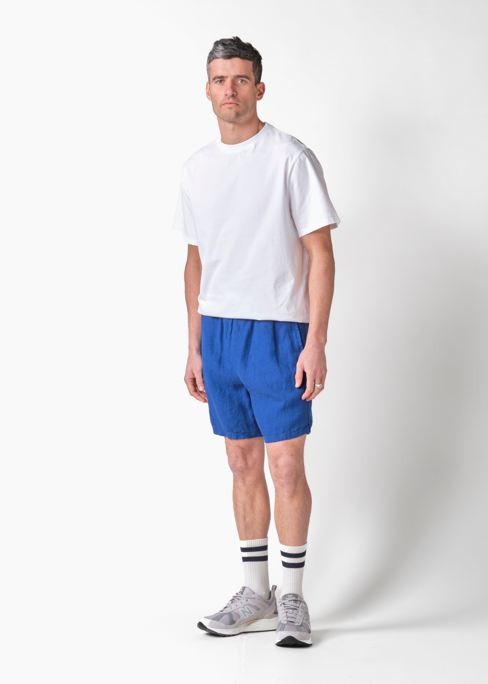 Klitmøller - Bertram linen shorts Surf blue - WERTE FREUNDE