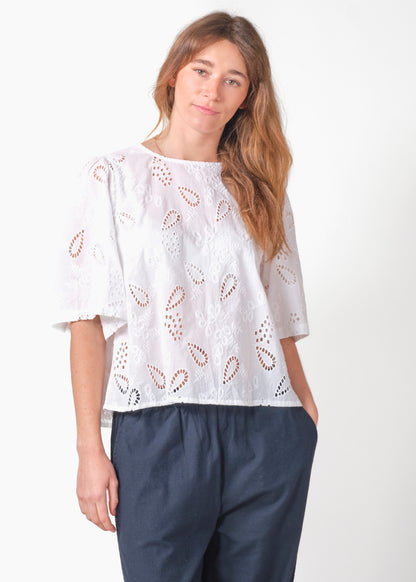 Klitmøller - Jonna S/S blouse White - WERTE FREUNDE