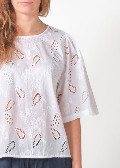 Klitmøller - Jonna S/S blouse White - WERTE FREUNDE