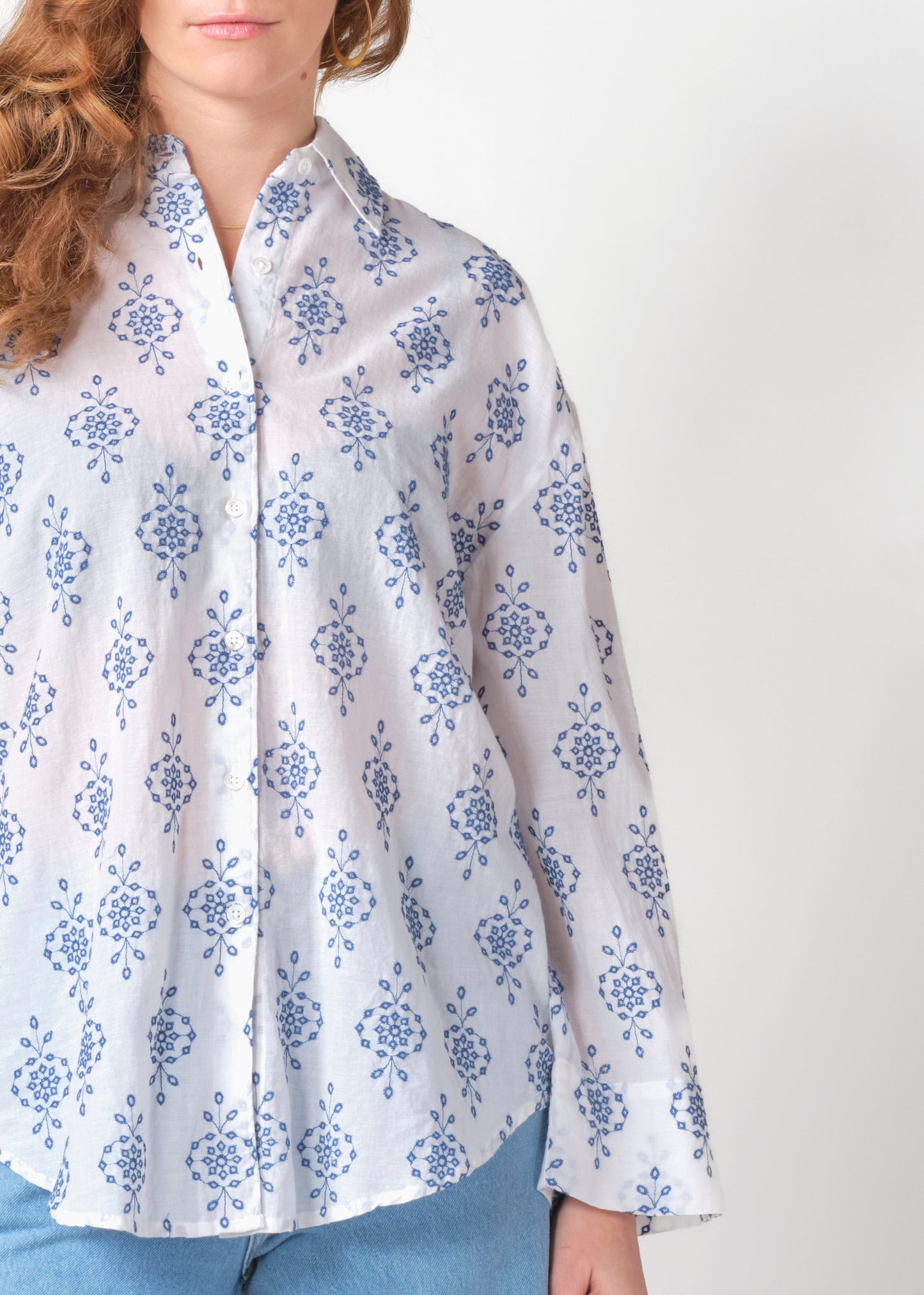 Klitmøller - Mimi shirt White/surf blue - WERTE FREUNDE