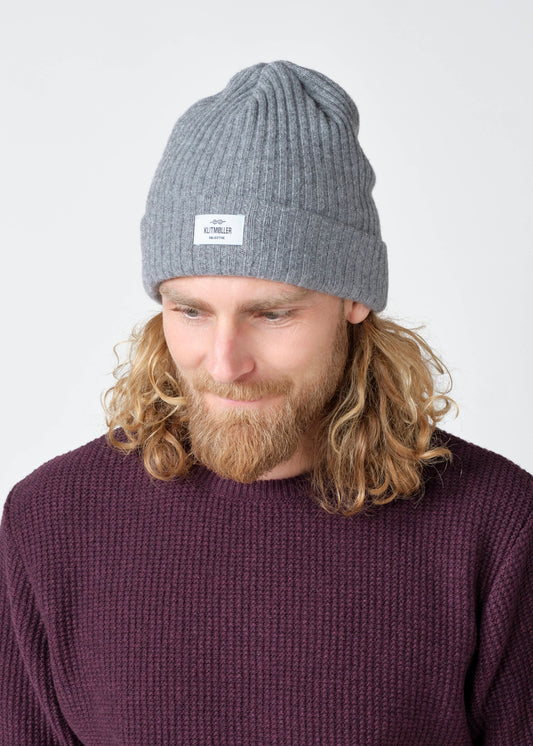 Klitmøller - Heavy rib beanie Light grey