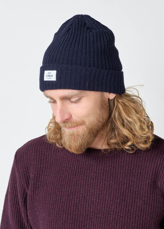 Klitmøller - Heavy rib beanie Navy
