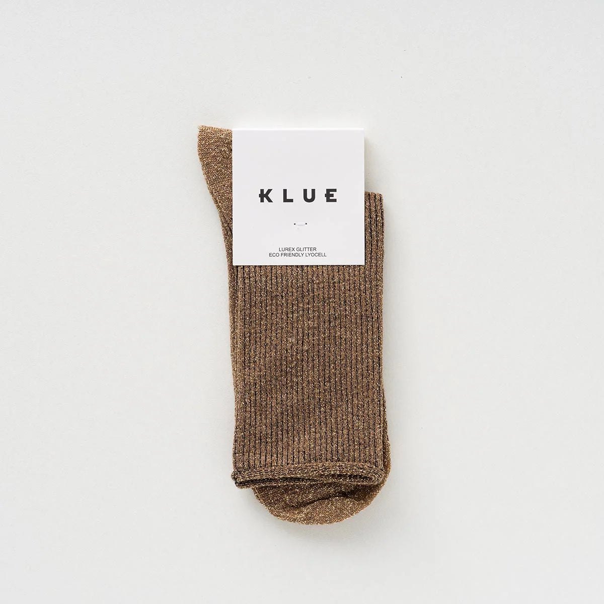 KLUE - Glitter Lurex Socken Karamell