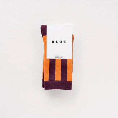 KLUE - Bambussocken Retro Bellagios Espresso und Mandarine