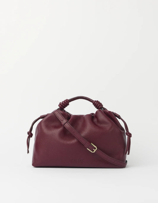 O MY BAG - Kiki Midi Soft Grain Leather Dark Cherry