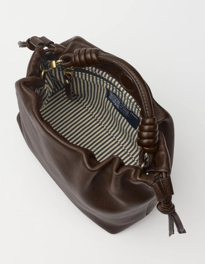 O MY BAG - Kiki Mini Soft Grain Leather Chocolate