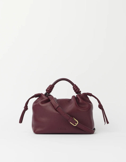O MY BAG - Kiki Mini Soft Grain Leather Dark Cherry