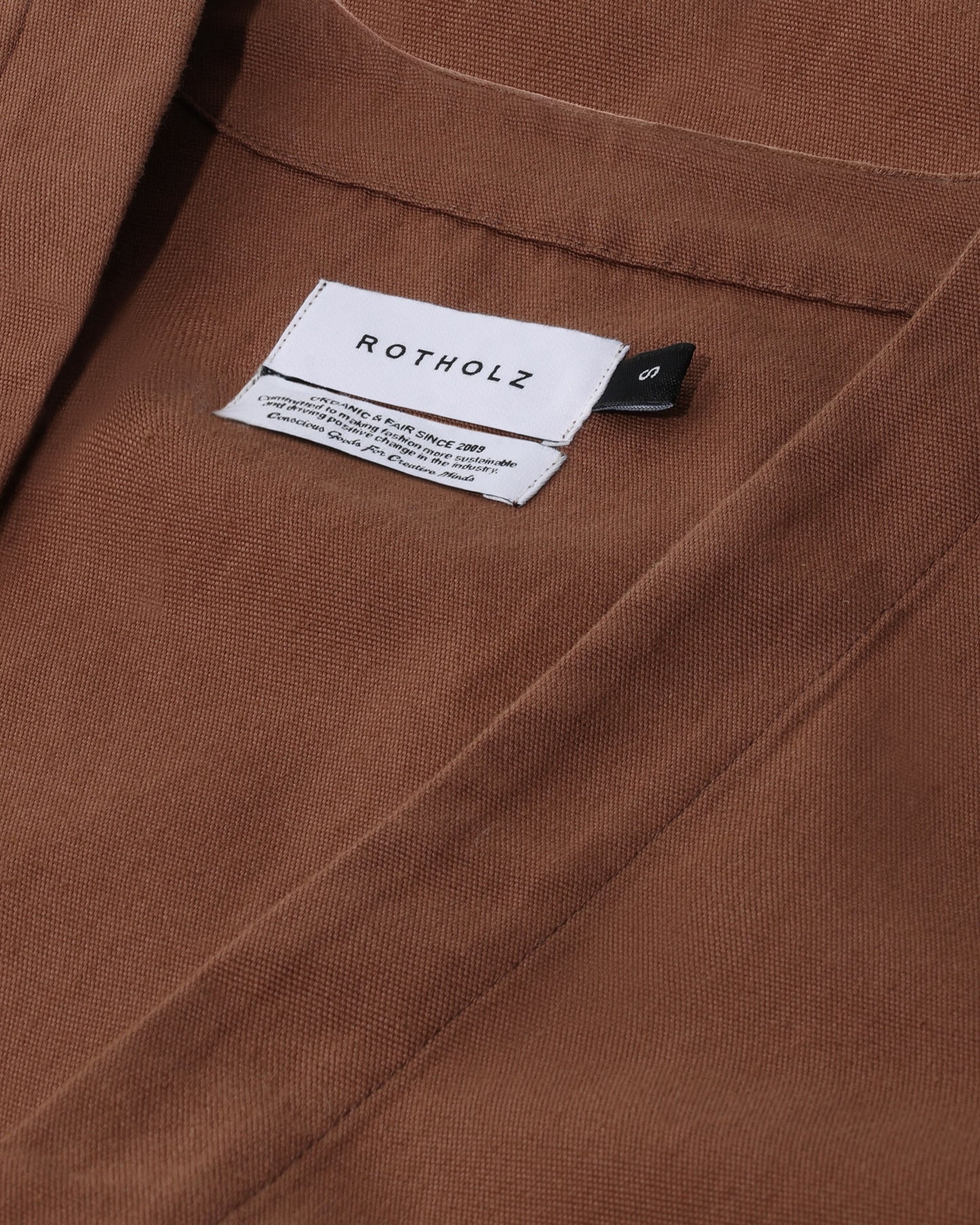 ROTHOLZ - Kimono Jacket Organic Cotton Hazel Brown - WERTE FREUNDE