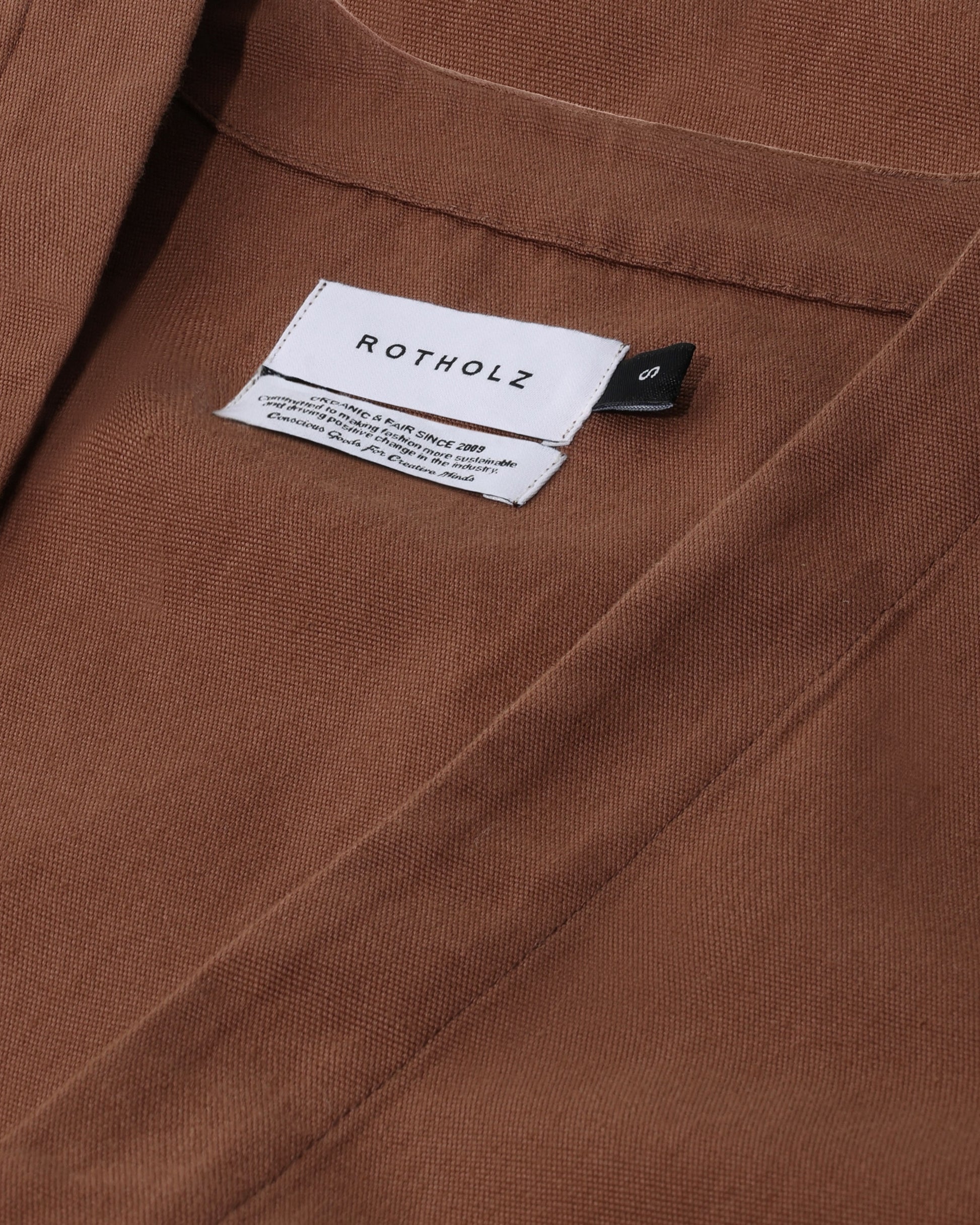 ROTHOLZ - Kimono Jacket Organic Cotton Hazel Brown - WERTE FREUNDE